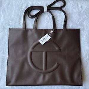 NWT Telfar Large Leather Tote Cross Body Bag